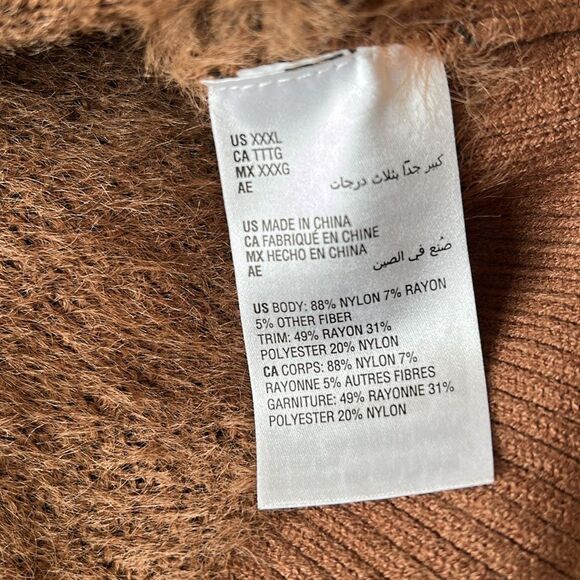 EUC Ade Samuel for INC Fuzzy Cardigan sweater (size XXXL) - Picture 8 of 8